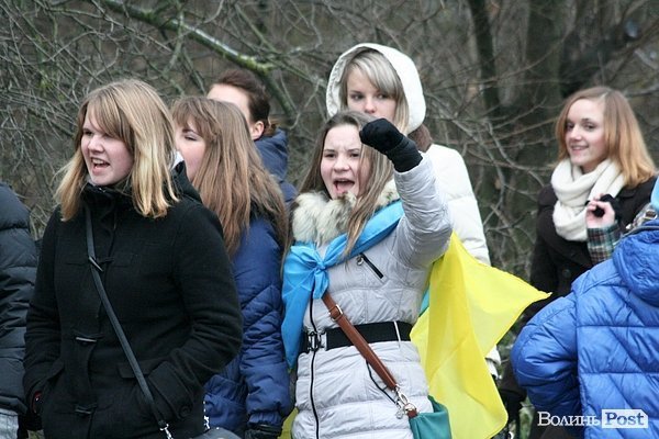 Студентський хід на підтримку євроінтеграції у Луцьку. ФОТО