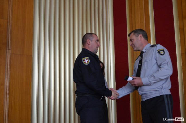 У Луцьку правоохоронців привітали з річницею створення Нацполіції. ФОТО