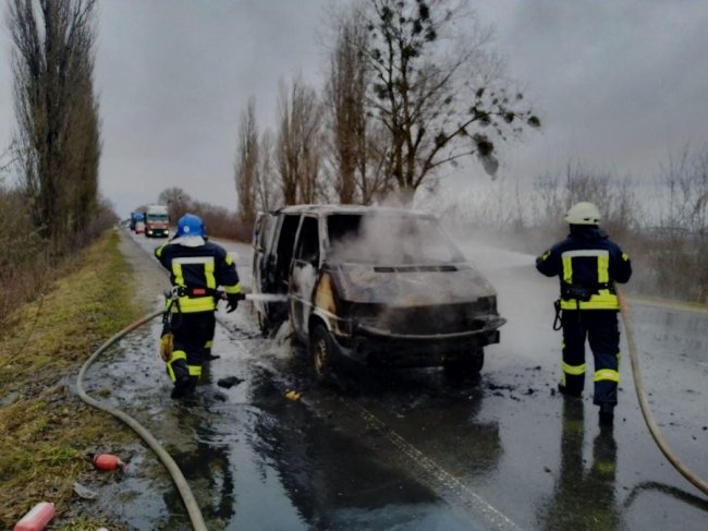 У Ковелі спалахнув автомобіль