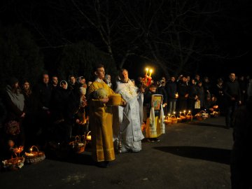 Як у Жидичині святили великодні кошики. ФОТО