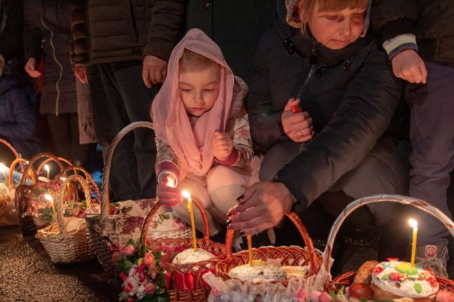 Пасхальне богослужіння у храмі в Жидичині. ФОТО