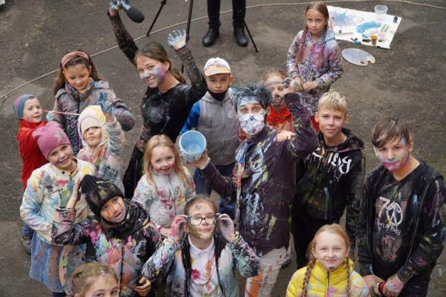 У Луцьку влаштували яскравий мистецький перформанс. ФОТО