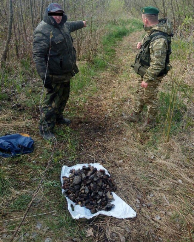 Луцькі прикордонники вилучили 10 кіло контрабандного бурштину