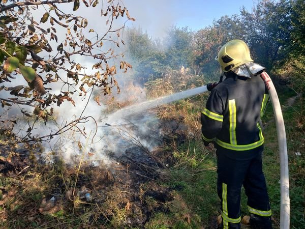 На Волині горіли суха трава та сміття