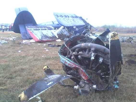 Фото катастрофи літака на Волині