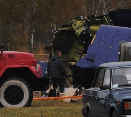 Фото катастрофи літака на Волині