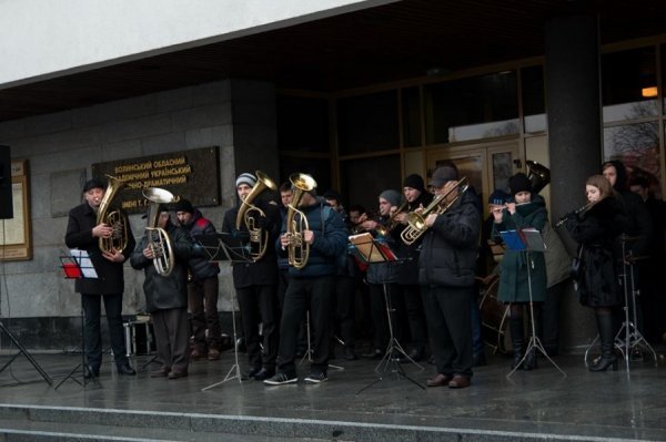 Як у центрі Луцька протестанти святкували Різдво