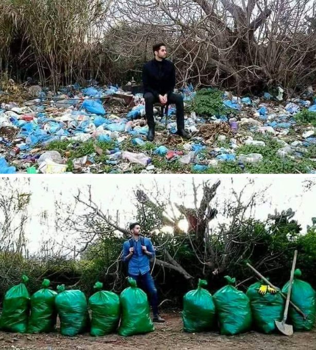 Волинянин долучився до всесвітнього челенджу #trashtag і прибрав берег річки. ФОТО
