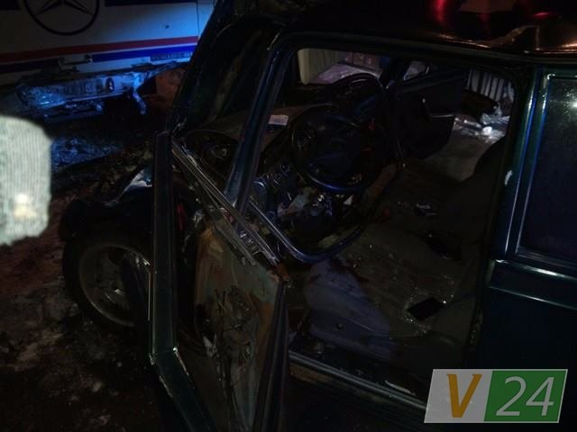 Аварія в Луцьку: легковику знесло передок