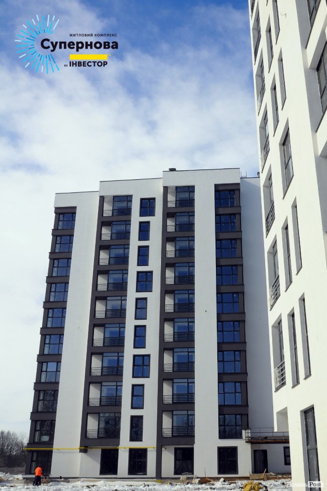 На луцькому ЖК «Супернова» зводять одночасно 5 будинків. ФОТО