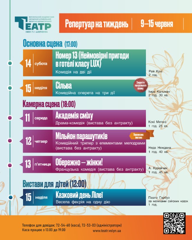 Волинський драмтеатр завершує 85-ий сезон: чим дивуватимуть у Луцьку 11 – 15 червня