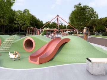 На проспекті Молоді у Луцьку облаштовують новий урбан-парк: коли завершать роботи