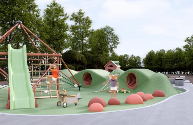 Показали, який вигляд матиме урбан-парк на проспекті Молоді в Луцьку. ФОТО