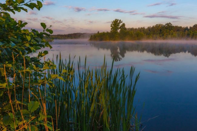 Чарівний світанок на волинському озері. ФОТО