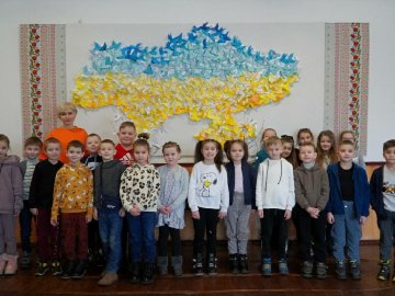 У Володимирі з 1000 жовто-блакитних голубів створили карту України. ФОТО