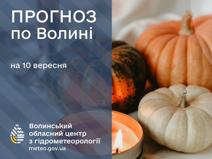 Якою буде погода у Луцьку та на Волині у середу, 10 вересня
