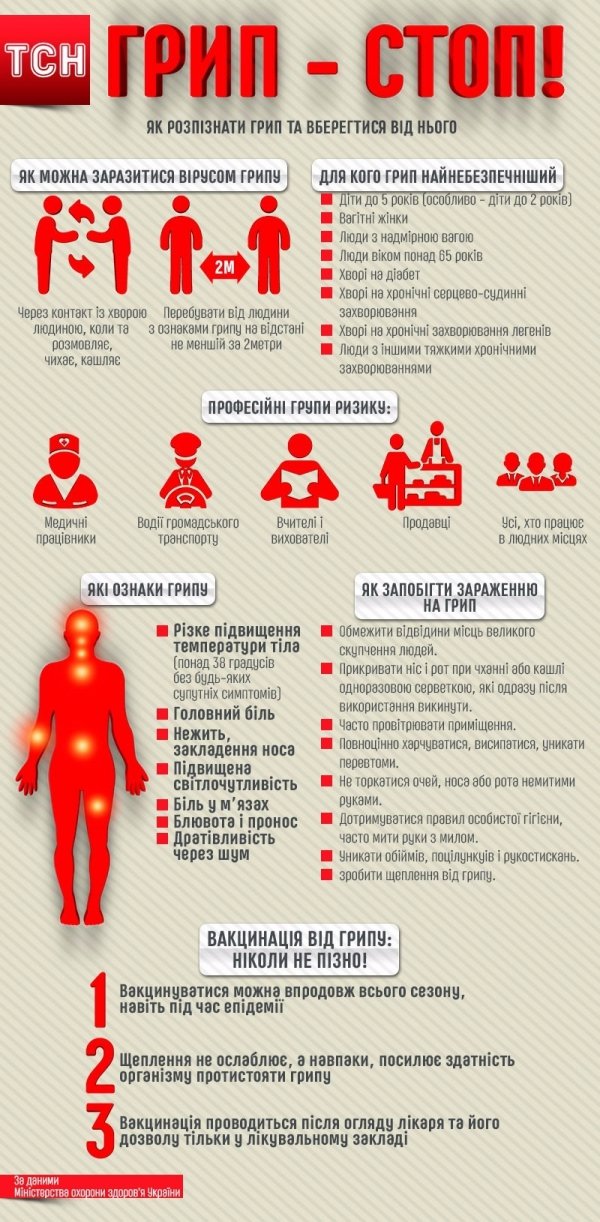 Епідемія грипу «підкосила» півтора мільйона українців