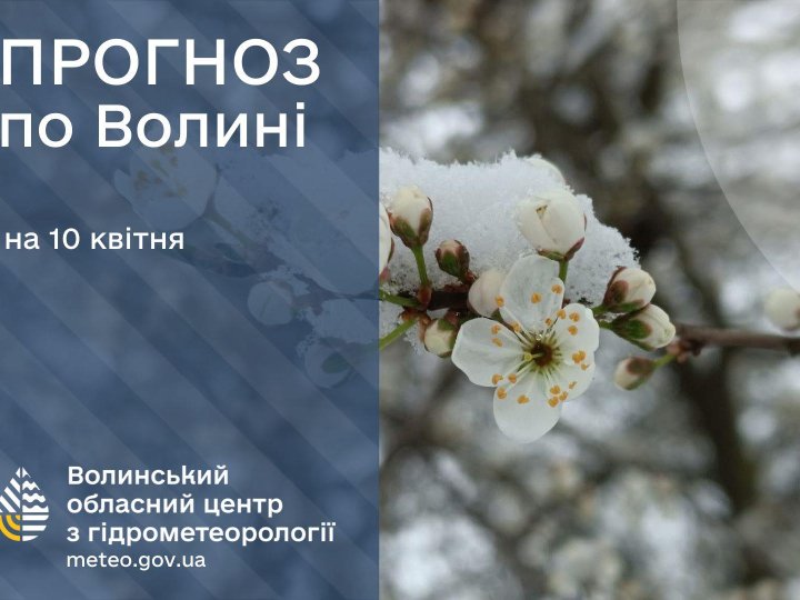 Погода в Луцьку та Волинській області на завтра, 10 квітня