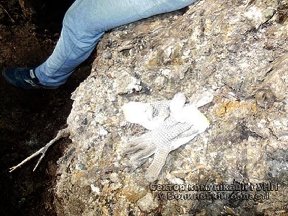 На Волині лопатами незаконно видобували бурштин. ФОТО