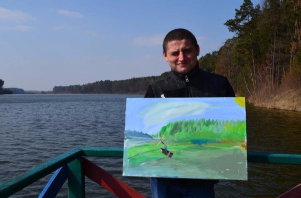 Виставка картин воїнів АТО у Брюсселі. ФОТО