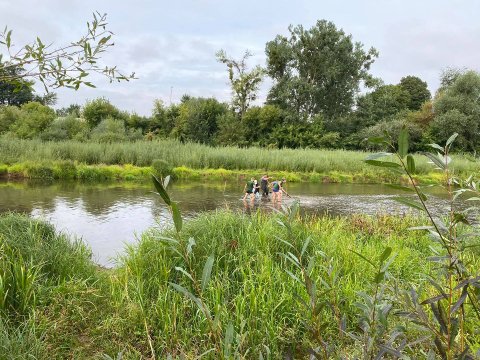 Із дна річки на Рівненщині підняли стародавній човен-довбанку. ФОТО