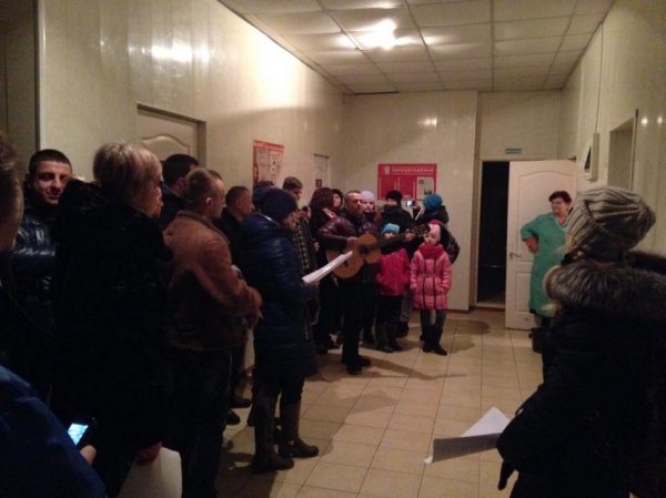 Як у центрі Луцька протестанти святкували Різдво