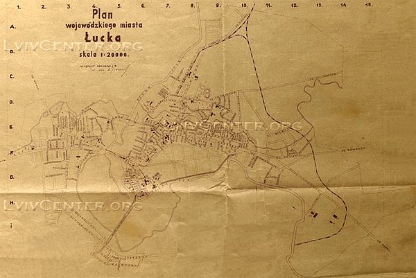 План воєводського міста Луцька 1925 року