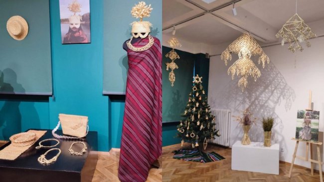 В луцькому музеї –  виставка різдвяних оберегів із соломи.ФОТО