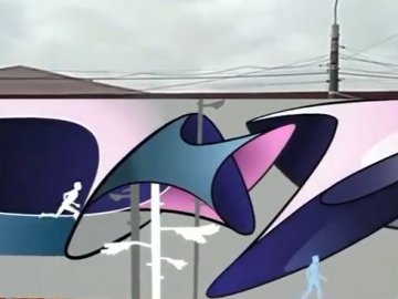 Показали, як у Луцьку «оживає» мурал за допомогою смартфона. ВІДЕО 