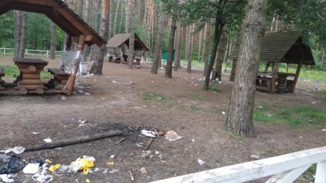 У волинському лісі люди загидили зону відпочинку. ФОТО