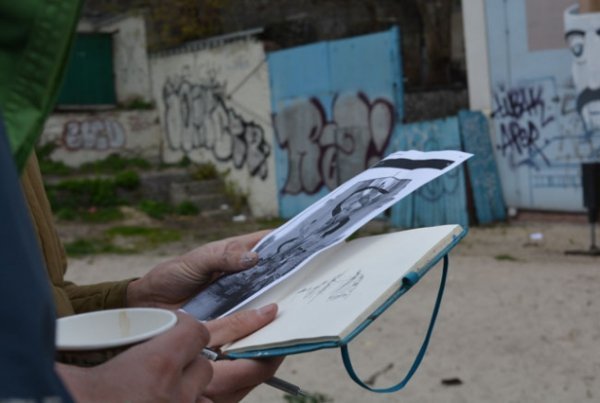 У Києві малюють 15-метрове патріотичне графіті. ФОТО