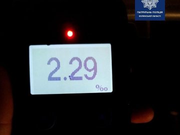 У Ковелі зупинили водія, алкоголь в крові якого перевищував норму в 11 разів