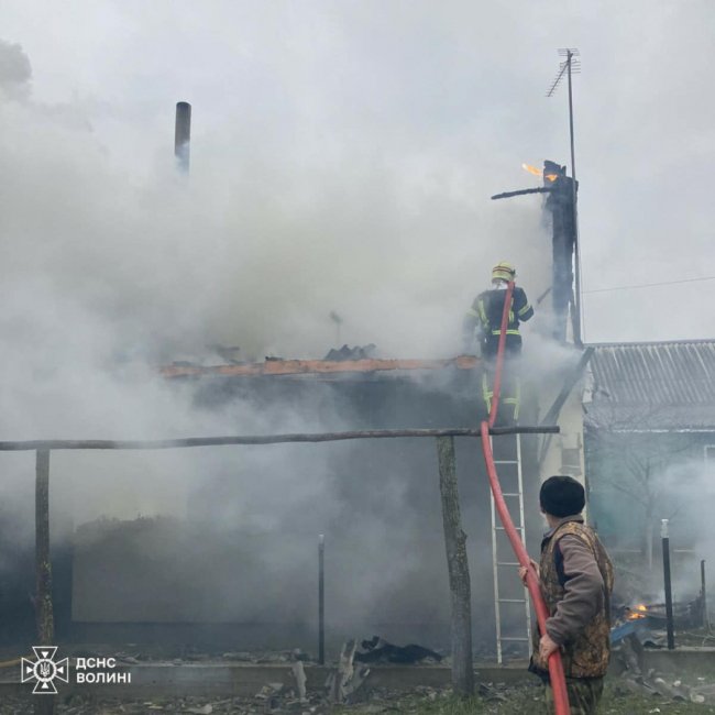 На Волині горів житловий будинок