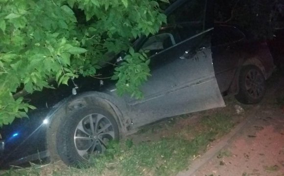 Нічна аварія у Луцьку: горе-водій врізався у дерево. ФОТО