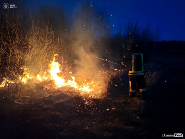 За минулу добу волиняни  влаштували сім пожеж, спалюючи сухостій