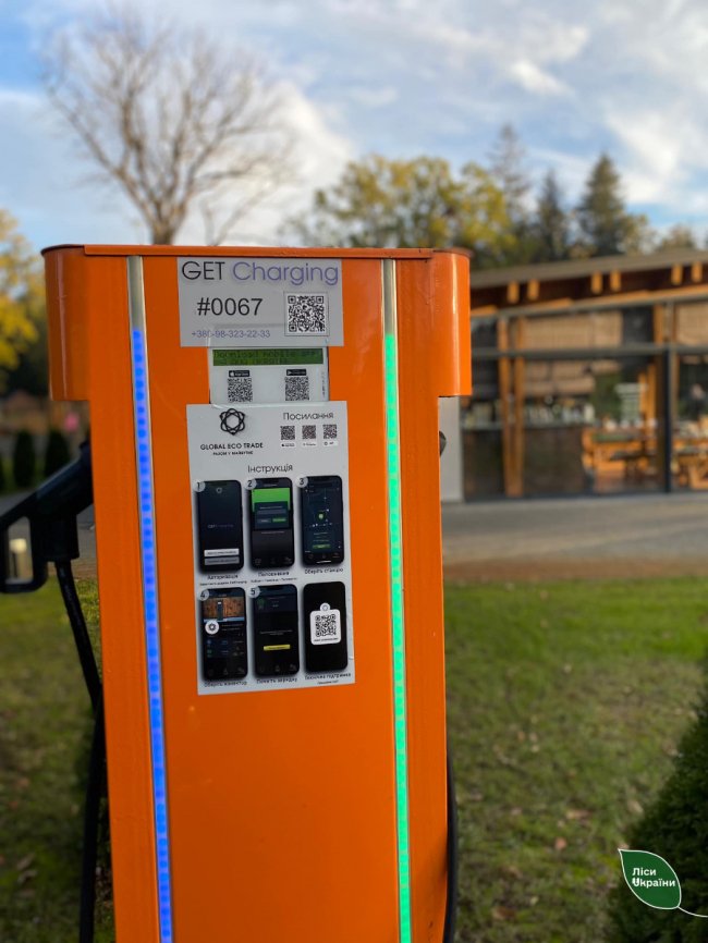 На Волині встановили зарядні станції для електрокарів у рекреаційних зонах. ФОТО