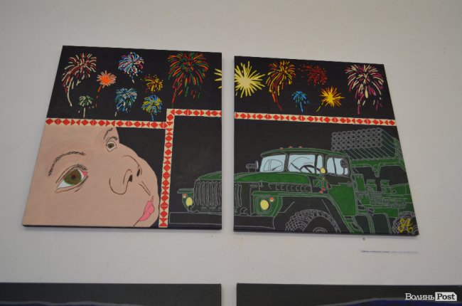 Поклав автомат і взяв пензлик: у Луцьку – філософська виставка картин атовця. ФОТО