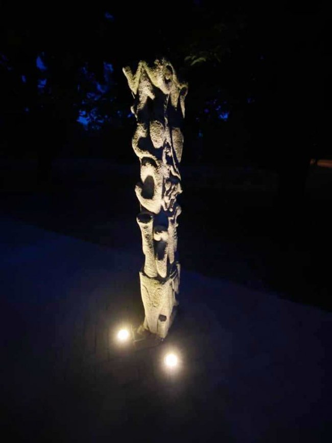 Загадково і містично: у центральному парку Луцька підсвітили алею Голованя. ФОТО