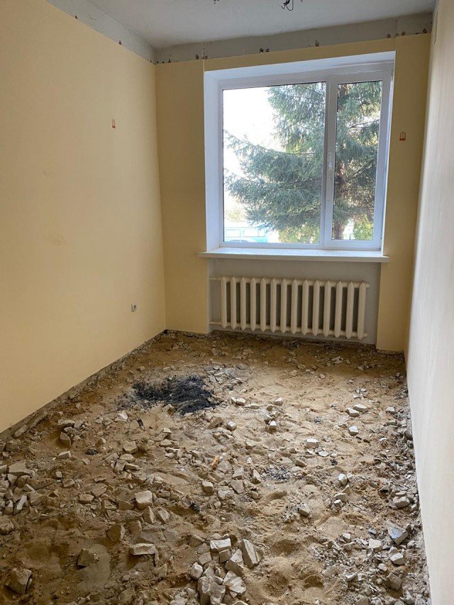 Будівельна компанія за власний кошт облаштовує приміщення для томографа у Боголюбах. ФОТО