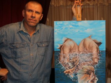 Незрячий художник з Донбасу допомагає військовим з волинської бригади