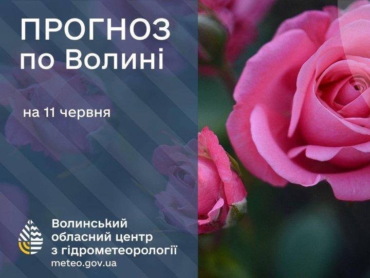 Якою буде погода у Луцьку та на Волині у четвер, 11 червня