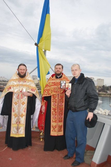 Священики з Волині на борту корвету «Луцьк». ФОТО