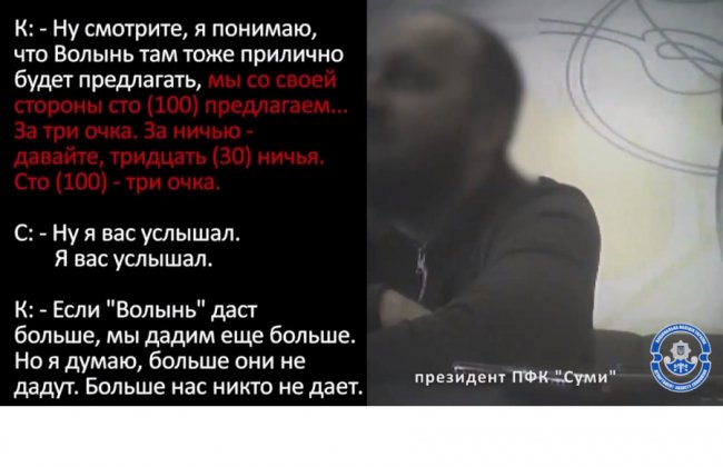 Деталі угоди президента ПФК «Суми» Владислава Крамара та арбітра Першої ліги ФФУ