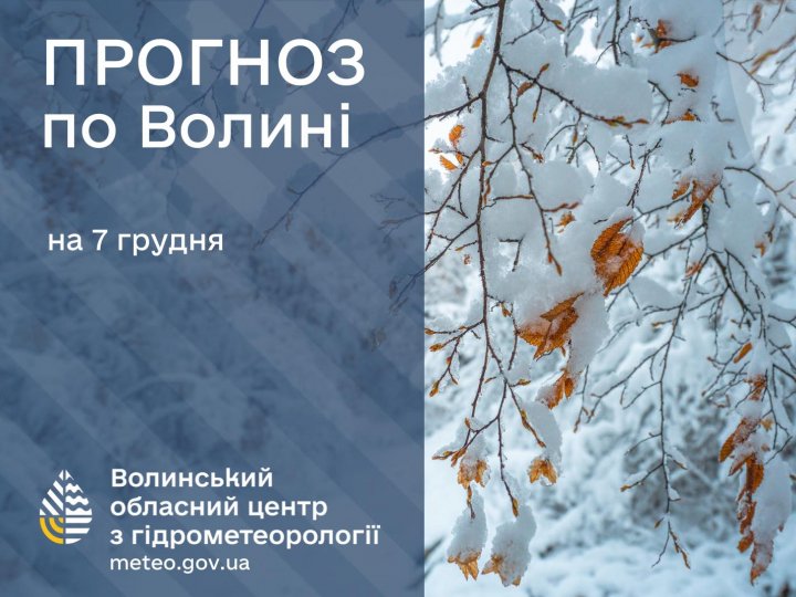 Погода в Луцьку та Волинській області на завтра, 7 грудня