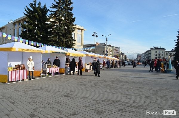 У центрі Луцька продають мед. ФОТО
