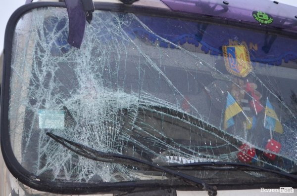 Аварія в Луцьку: не розминулися вантажівки. ФОТО