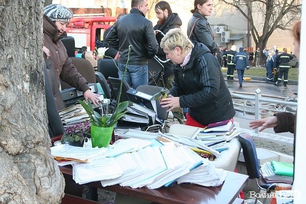 Пожежа в центрі Луцька. ФОТОРЕПОРТАЖ