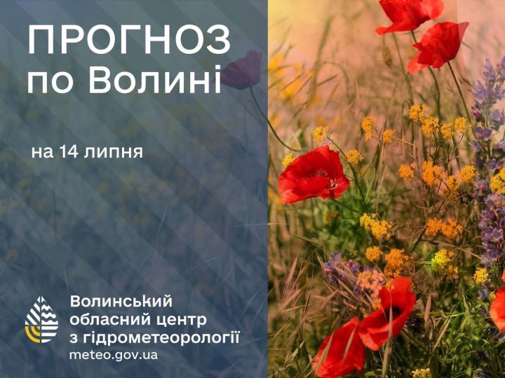 Яка буде погода в Луцьку та на Волині у вівторок, 14 липня