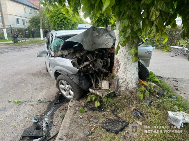 На Волині загинув водій автівки: врізався у дерево 