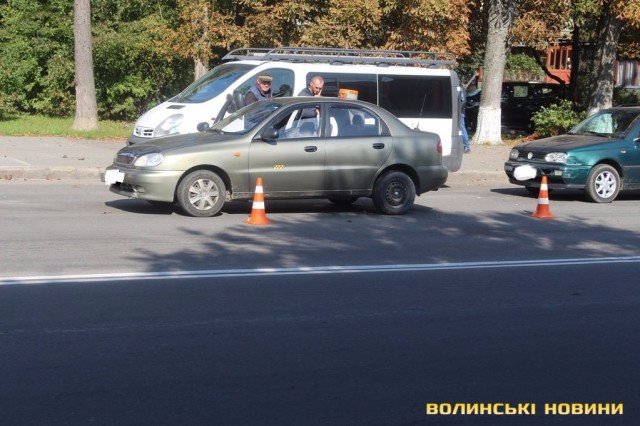 У Луцьку таксі потрапило в аварію